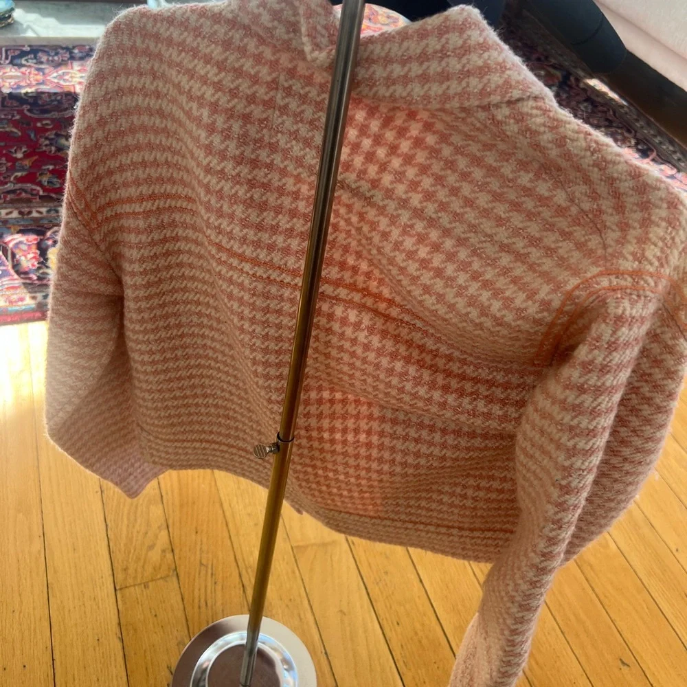 Sandro Blush Pink Tweed Blazer jacket - Picture 8 of 8